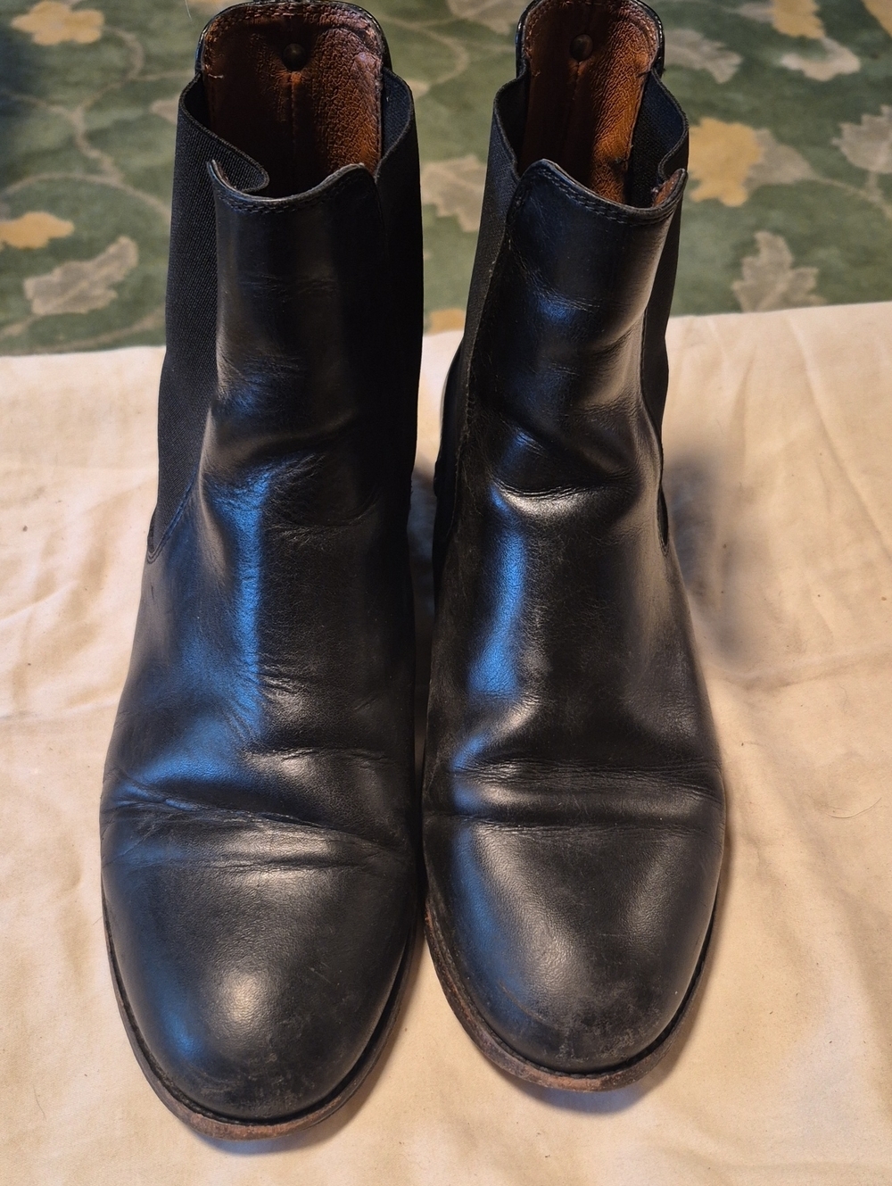 Frye Black Leather Chelsea Boots